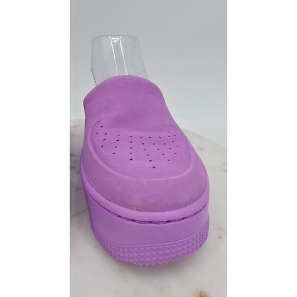 Nike Air Force 1 Mule Slippers – Purple Plush Slide-On Comfort - Picture 3 of 9